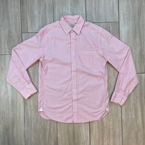 J.Crew Men’s 100% Cotton Striped Button Down Shirt Size S Pink White